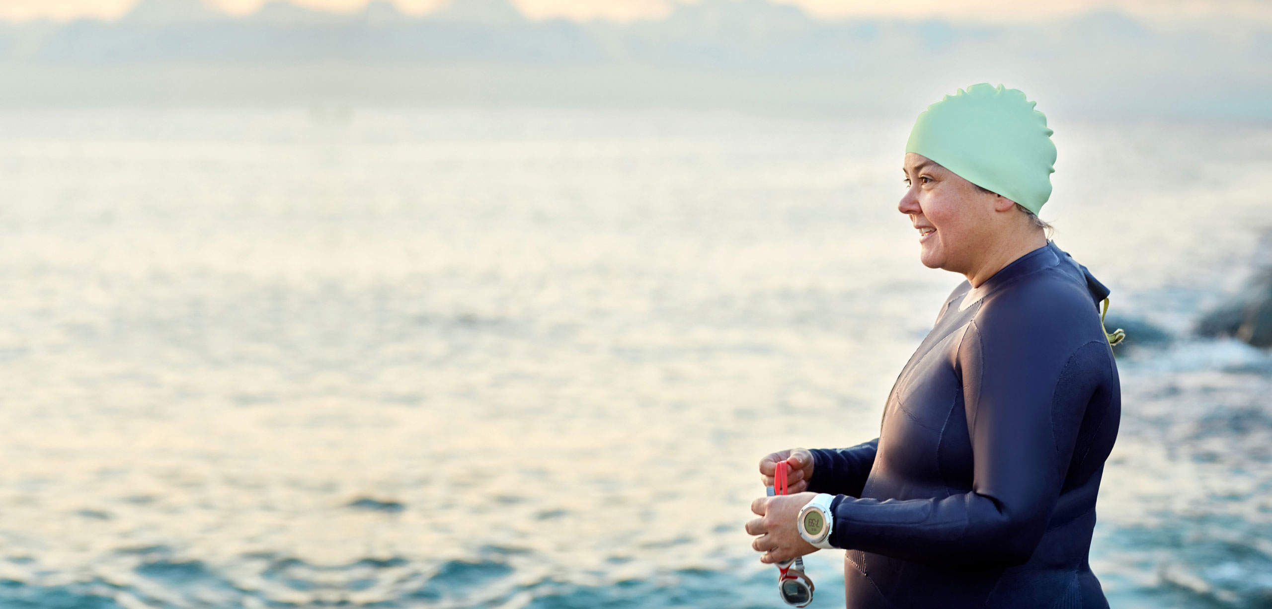 A woman going for a swim and making a choice to fight this complex disease obesity