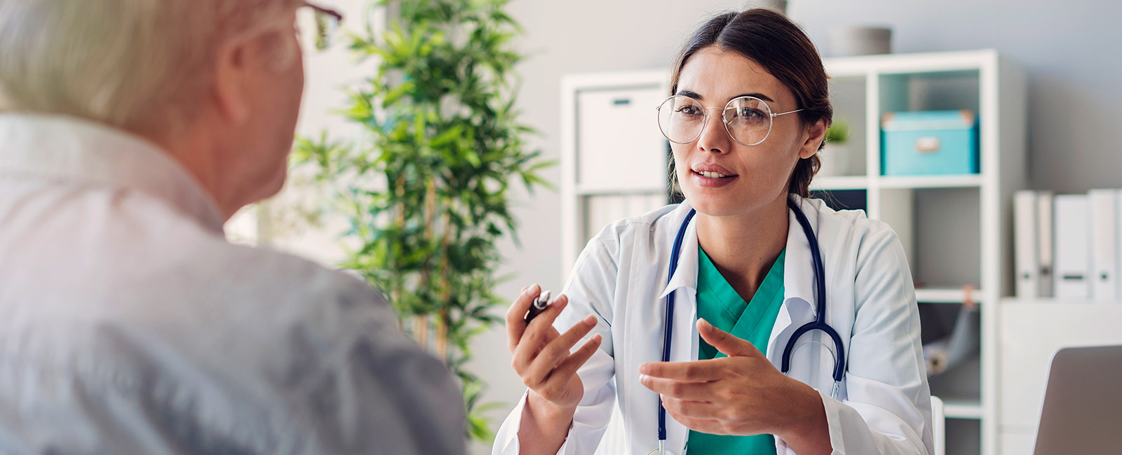 A doctor discussing prescription weight loss medication with a patient